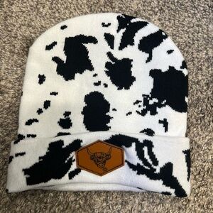 Cow Print Beanie